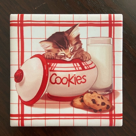 Lot of 11 of Accent & Decor Tile by Maryline Cazenave 4” Ceramic Kittens Puppies - Picture 13 of 16